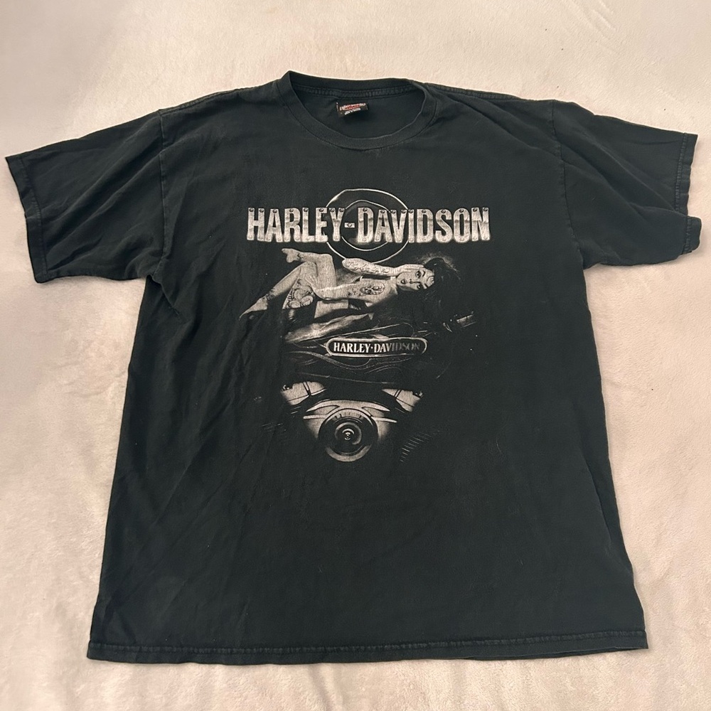 Harley-Davidson Black Engine Graphic Tee
